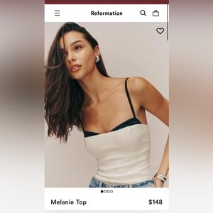 NWT! Reformation Melanie Top